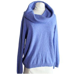 Bartolini SZ XL Cowl Neck, Blue Women's Sweater, Made in Italy